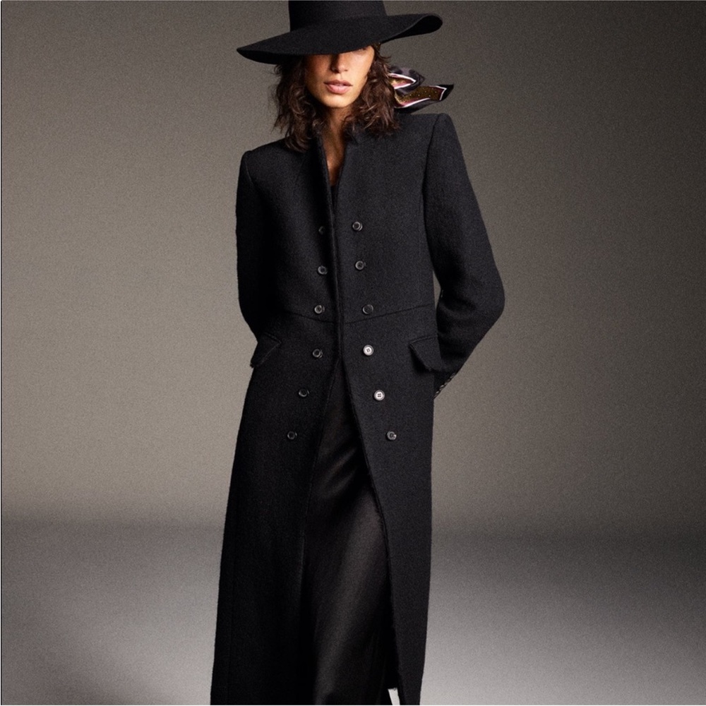 Zara Manteco Long Wool blend Coat. Limited Edition